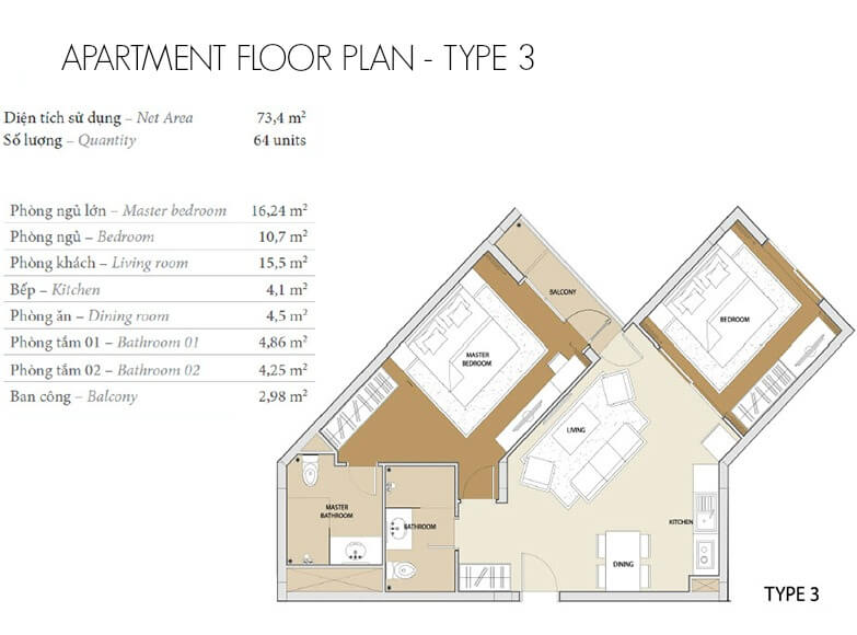 floor layout - type 3